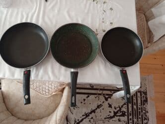 Tava-qazan dəstləri: Tava, rəng - Qara, Antipriqar — 1