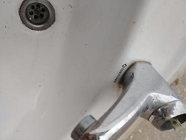 divar saat sekilleri: Mətbəx/hamam üçün quraşdırılan yuvarlaq keramika əl-üz yuyan lavabo - — 3