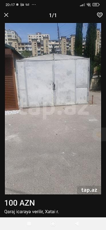 Dəmir qaraj icareye verilir ünvan: ehmedli Xəzər dairesi yaxınlığı