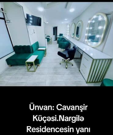 kişi salonu icarəyə verilir: Gözəllik studiyası icarəyə verilir – Cavanşir küçəsi, Nargilə — 2