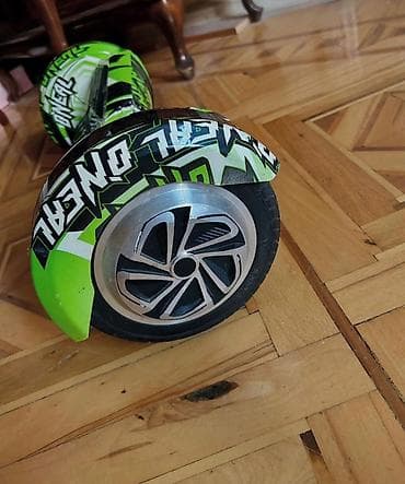 hoverboard qiyməti: Hoverboard / Gyroskuter – yaşıl-qara rəngli, qrafiti üslublu dizayn — 2