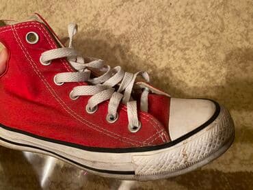 женские кеды converse chuck taylor: Размер: 36.5, цвет - Красный, Б/у — 3