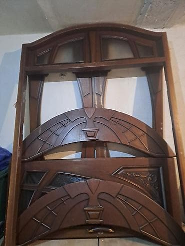 Taxta giriş qapısı komplekti - Material: kütləvi ağac, tünd qəhvəyi lalafo.az -da Taxta giriş qapısı komplekti - Material: kütləvi ağac, tünd qəhvəyi