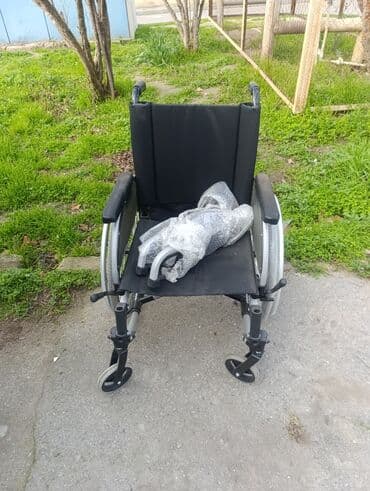 инвалидная коляска на прокат: Mexaniki əlil arabası - Yüngül və möhkəm alüminium/metal çərçivə - — 3