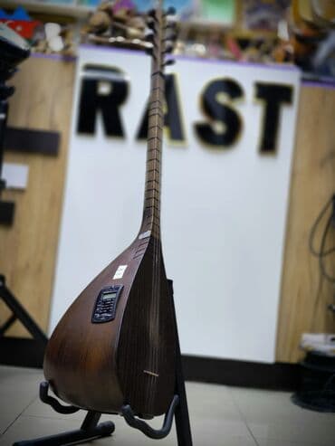 toy gitarası: Saz qədimi zakaz professional ekvalazerli mikrafonlu milli qara Saz — 1