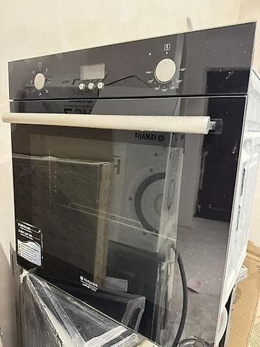 ariston temiri: Hotpoint Ariston quraşdırılan elektrik sobası - Ön panel: qara şüşə — 3