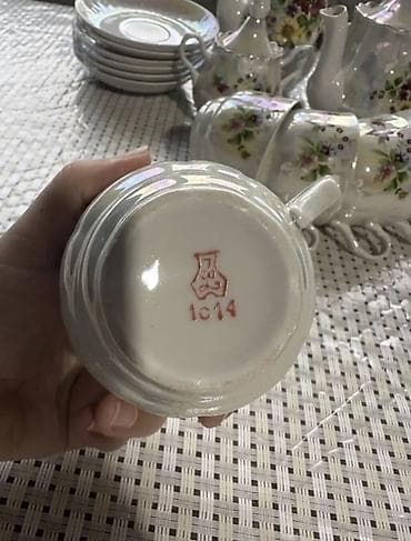 murebbe qablari: Çay dəsti, Farfor, 6 nəfərlik — 3