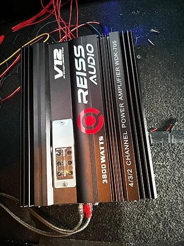 ucuz nausnikler: REISS Audio V12 WDK-705 avtomobil w - Güc: 3800 Watts - Kanallar — 1