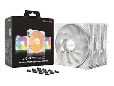 mini pc computer: Be quiet! Light Wings LX 140mm PWM High-Speed White – 3’lü fan dəsti — 2
