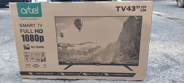 Yeni Televizor Artel LED ekran 43" FHD (1920x1080), Pulsuz çatdırılma, Rayonlara çatdırılma