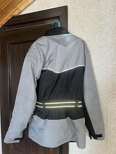 09 mator: Motosiklet üçün qoruyucu gödəkçə - Rəng: boz-qara, M razmerdi. dirsek — 2