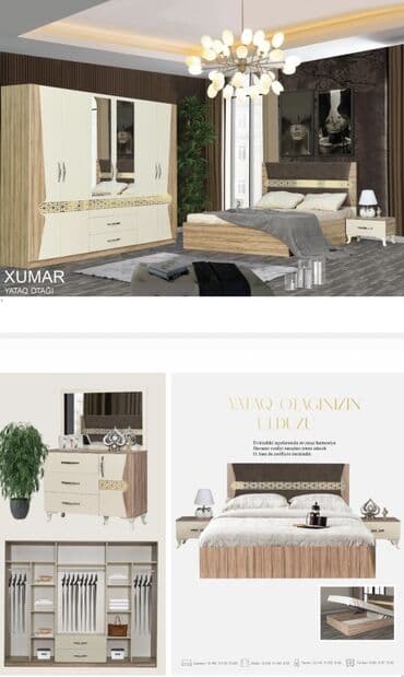 sumqayit 2 ci el mebel: İkinəfərlik çarpayı, Dolab, Termo, 2 tumba, Yeni — 1