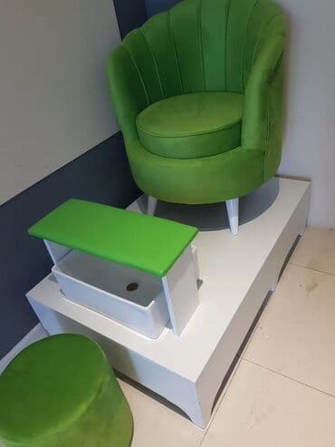 Кухонные принадлежности: Pedikür üçün salon dəsti - Komplekt: yumşaq məxmər örtüklü kreslo — 6