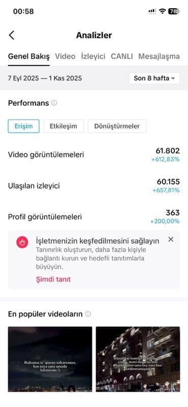 Tibb, əczaçılıq: Tiktok satilir TikTok hesabı – Analitika və auditoriya göstəriciləri — 5