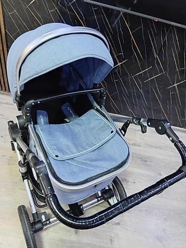 Детский мир: Uşaq arabası – Cynebaby, mavi rəng Xüsusiyyətlər: - 2-si 1-də sistem — 3