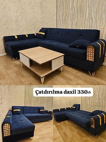 kunc divanl: Künc divan pufiklə birlikdə. - Qiymət: 330 manat (çatdırılma — 1