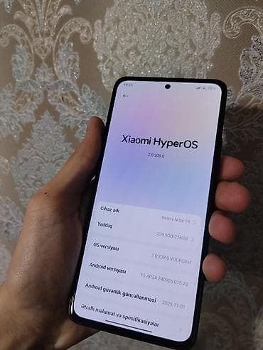 nokia telefonlar: Redmi Note 14, 256 GB, rəng - Qara, Face ID — 4