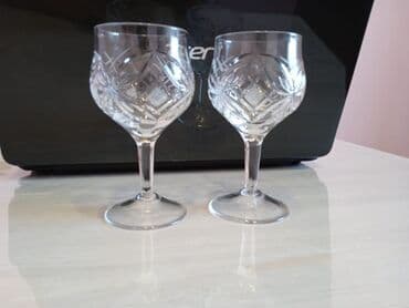 dest qab: Qədəhlər, Xrustal, 8 ədədli dəst, Rusiya — 23