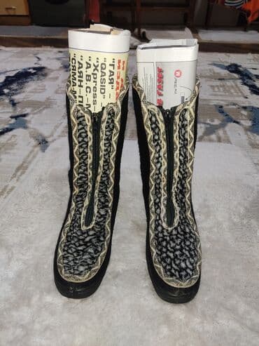 qadın çəkmə: Ölçü: 38, rəng - Qara, İşlənmiş — 1