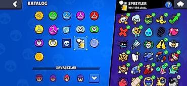 qızıl eşyaları: Brawl Stars hesabı – inkişaf etmiş profil - Kupa: 23 083 - Lig — 3