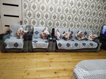 işlenmiş laqonda: Divan və kreslo dəstləri — 1