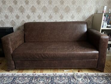 стол в кабинет руководителя: Диван, Нераскладной, Без подьемного механизма, Кожзаменитель — 1