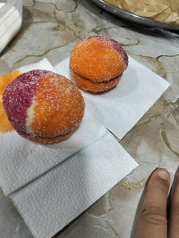 antik service: Rəngli “Şaftalı” peçenyesi – ev üsulu 1 ədəd-1.20 - İki yumşaq — 1