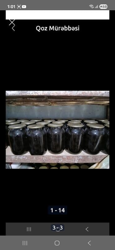 Qoz mürəbbəsi1 kloyluqu 10 Manat - Tərkib: yaşıl qoz, şəkər, mixək və lalafo.az -da Qoz mürəbbəsi1 kloyluqu 10 Manat - Tərkib: yaşıl qoz, şəkər, mixək və