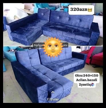 Künc divan, Yeni, Açılan, Bazalı, Vеlur parça lalafo.az -da Künc divan, Yeni, Açılan, Bazalı, Vеlur parça