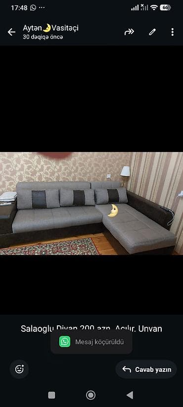 Ev üçün mebel: Salaoglu Divan 200 azn. Açılır. Unvan Qarayev Ayten🌛 — 1