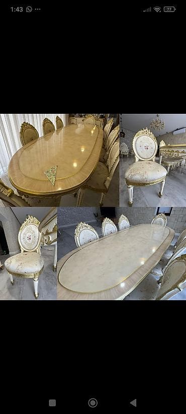 Qonaq otağı üçün, İşlənmiş, 8 stul