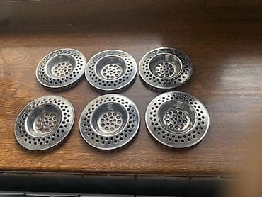 Кухонные принадлежности: Məhsul: Paslanmayan poladdan lavabo/çəllək süzgəcləri (set – 6 ədəd) — 3