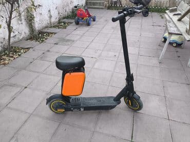 Электротранспорт: Elektrik skuter – oturacaqlı. Təkcə oturacağı 60 manatdir. Tekerlerin — 4