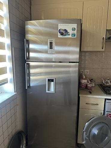 soyducu yeni: 2 qapılı Siemens Soyuducu Satılır, rəng - Gümüşü, Dispenserli — 3