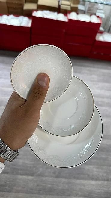 dekorativ ağac topiariya: Boşqablar, rəng - Ağ, Farfor — 6