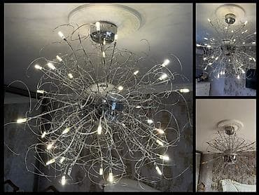 Çılçıraq, 10 və daha çox lampa, Metal