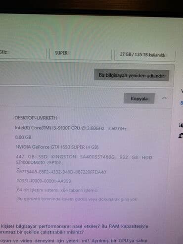 Modemlər və şəbəkə avadanlıqları: Gaming masaüstü kompüter Texniki göstəricilər: - Prosessor: Intel — 4