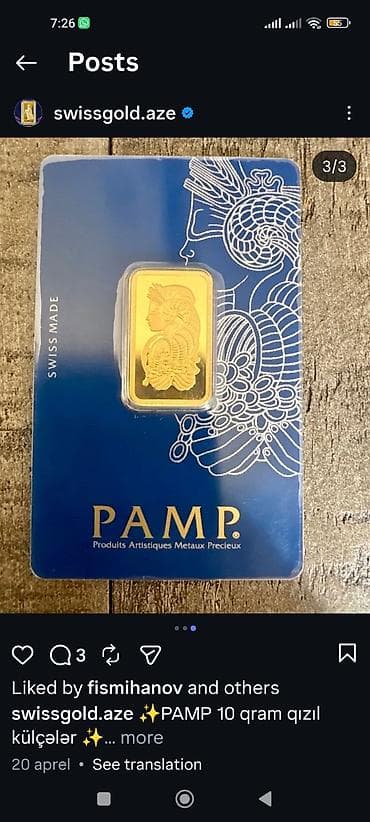 PAMP 5 qram qızıl külçə QR kodlu. Lady Fortuna ikonik - Brend: PAMP
