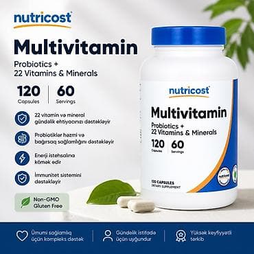 merz vitamin: 🇺🇸Nutricost Multivitamin – Probiotics + 22 Vitamins & Minerals - — 1