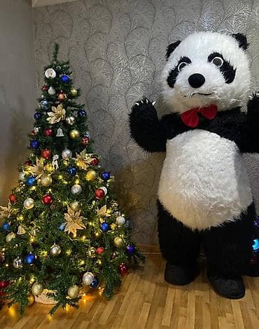 uzdeki lekeler: Panda maskotu – tədbirlər üçün 3D kostyum DƏRZİYƏ EHTİYAC VAR — 2