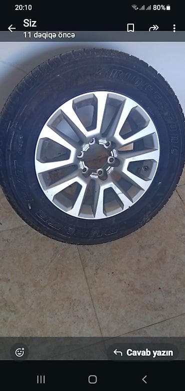 Məhsul: 1 ədəd yüngül lehimli diski və Bridgestone Dueler H/T şin