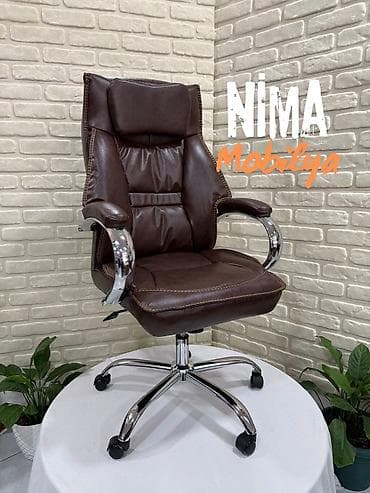 mebel satilir: Yeni, Təkərli, Qolları tənzimlənir, Dəri — 4