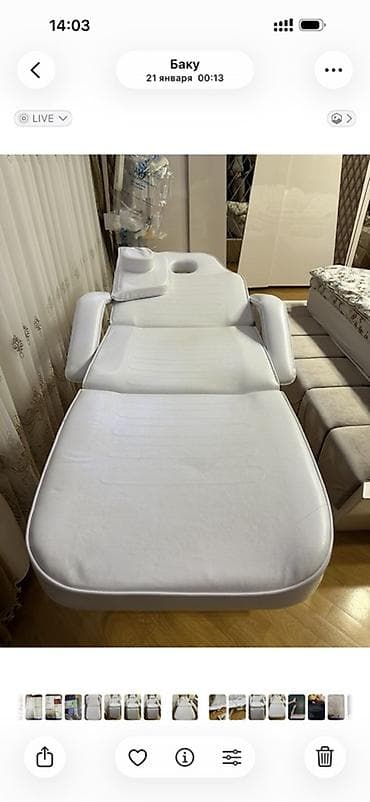 Kuşetkalar: Kosmetoloji kuşetka, Qatlanmayan, rəng - Ağ — 2