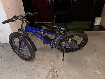 3 teker velosiped: Elektrik velosipedi – qalın təkərli “fat bike”, mavi rəng — 4