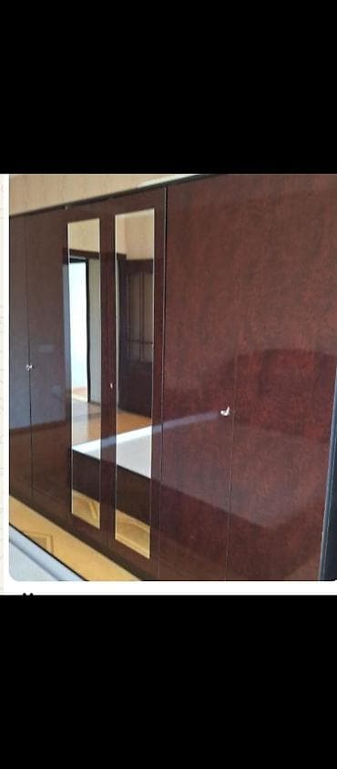 qoz: 077 613 12 74 Geniş yataq otağı şkafı - Material: parlaq laklı tünd — 1