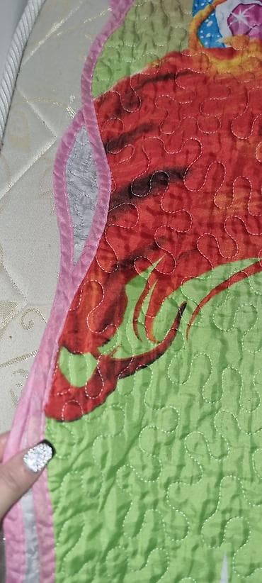 qız ucun: Uşaq yorğanı – rəngli naxışlı - Dizayn: Cizgi qız qəhrəmanları ilə — 2