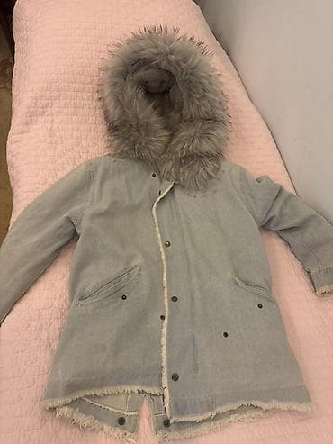 yarı botinkalar: Qadın üçün qışlıq parka - Rəng: açıq mavi (denim effekti), daxili — 1