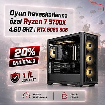 k50 gaming: Gaming PC | Ryzen 7 5700X 4.60 GHZ | RTX 5060 8GB | SSD 512GB NVMe M.2 — 1