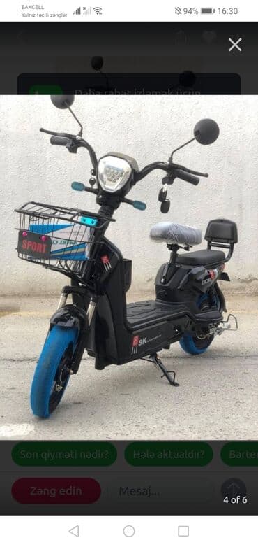 Yağlar və avtokimyəvi maddələr: Salam Elektrikli moped super vəziyətdədir heç bir prablemi yoxdur — 1