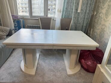 açılan stollar: Qonaq masası, İşlənmiş, Açılan, Kvadrat masa — 3